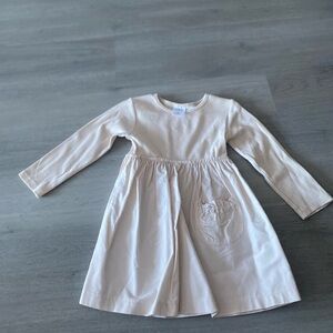 Zara Cream Long Sleeve Kids Dress